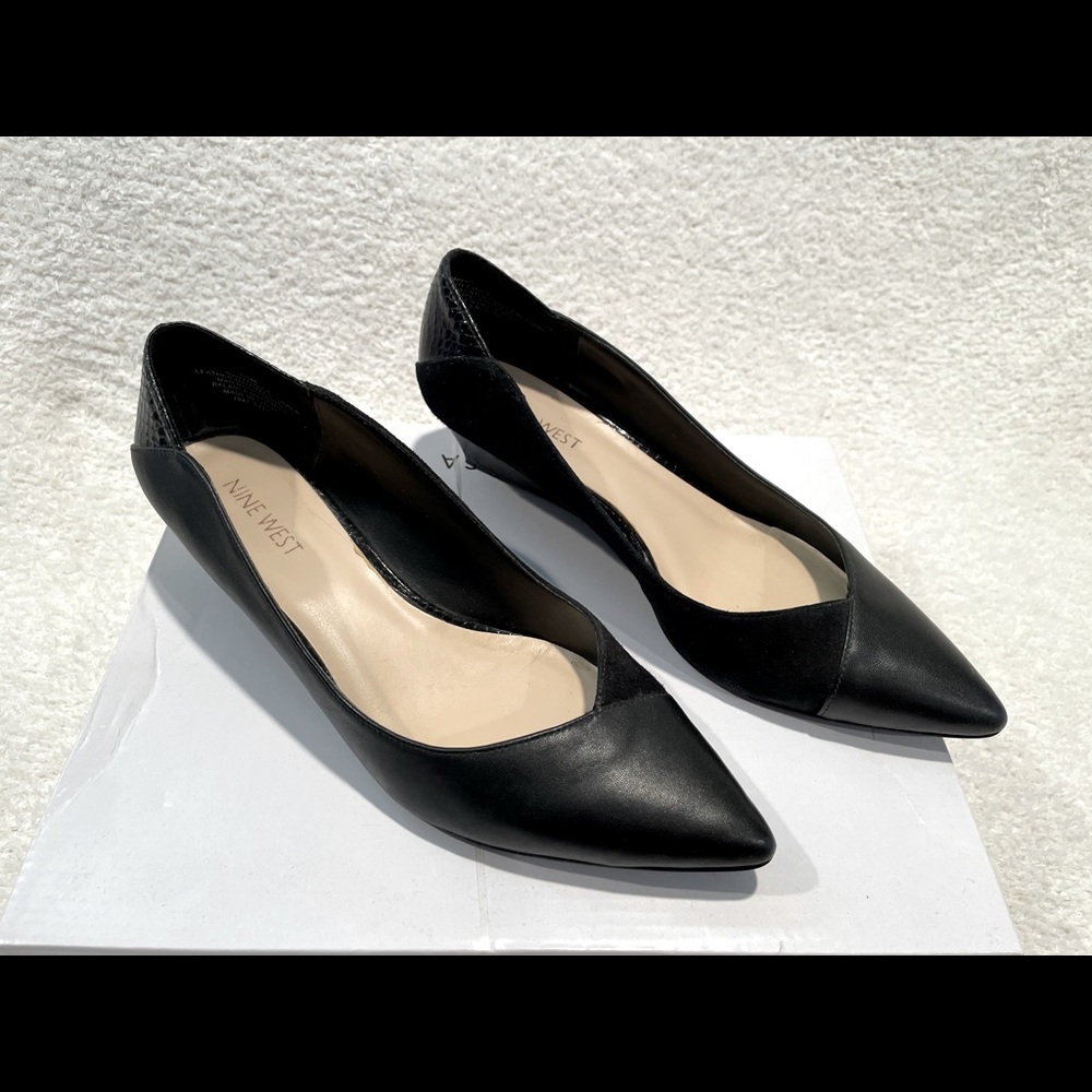 Nine West Leather/Fabric Heels/Wedges Size 7.5M